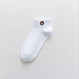 Women’s Simple Bear Ankle Socks – Casual Fashion Style