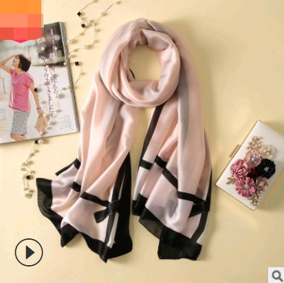Floral Printed Silk-Look Scarf – Elegant Lightweight Shawl for All Seasons