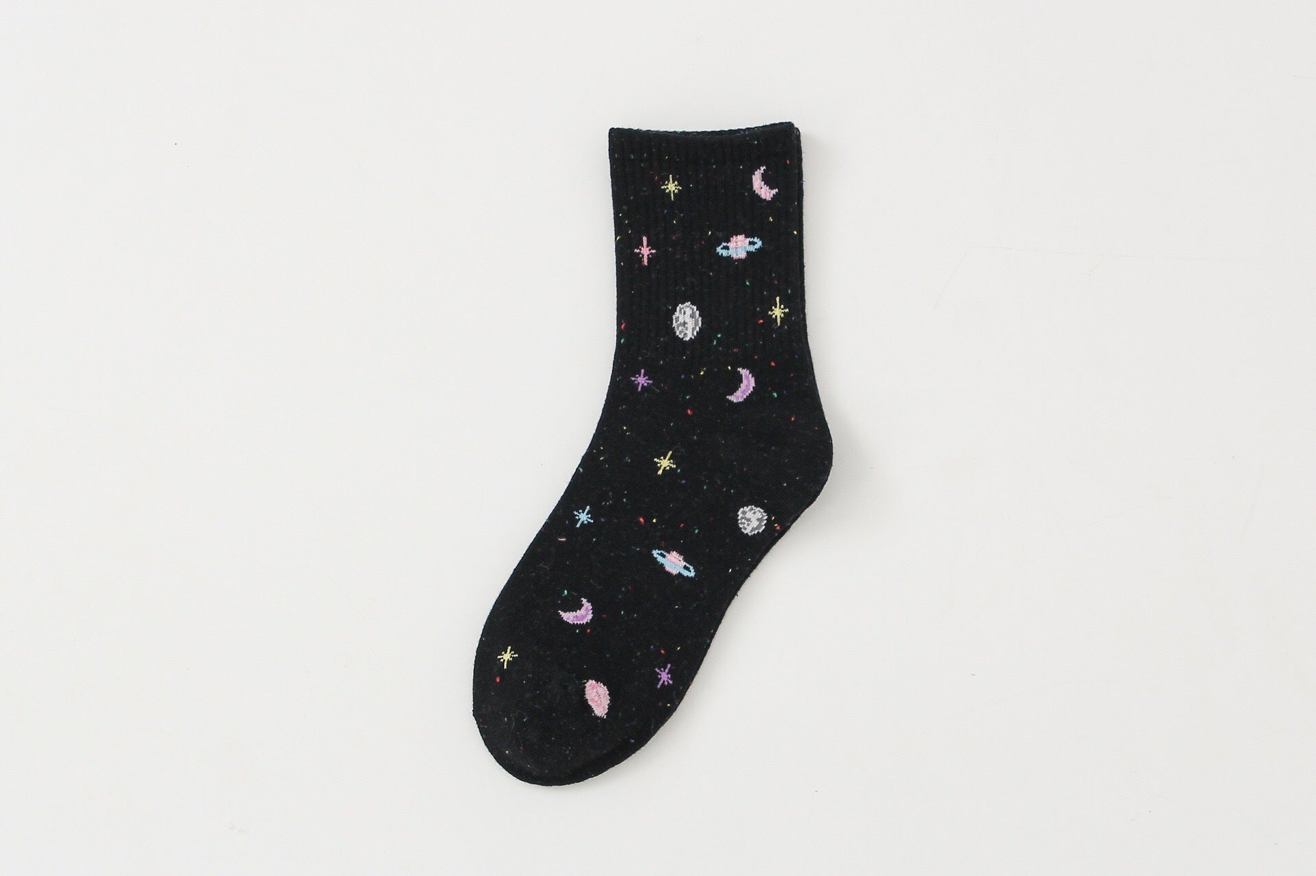 Women’s Cosmic Starry Crew Socks – Cotton Comfort