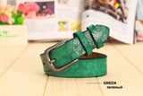 Hollow Carved Leather Belt – Women’s Pin Buckle Belt in Multiple Colors & Sizes