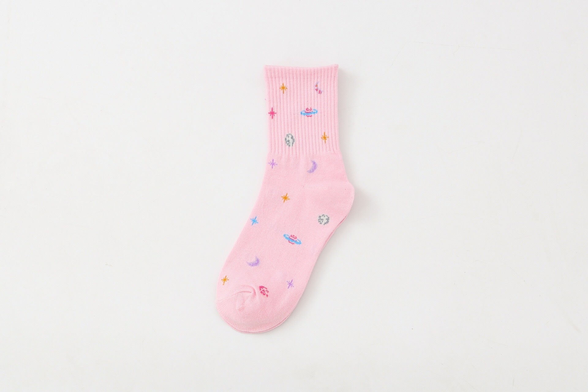 Women’s Cosmic Starry Crew Socks – Cotton Comfort