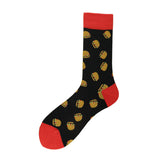 Creative Food Print Cotton Crew Socks – Unisex Fun Style