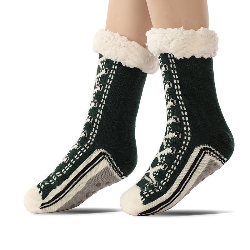 Women’s Berber Fleece Room Socks – Thickened Winter Warm Indoor Design