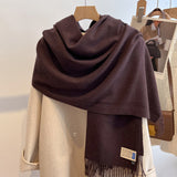 Oversized Brushed Scarf – Soft Woven Shawl in 39 Elegant Colors