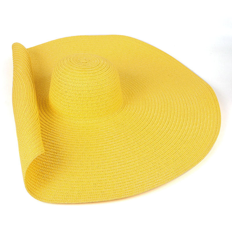Women’s Oversized Beach Hat – 25CM Wide Brim Straw Sun Hat
