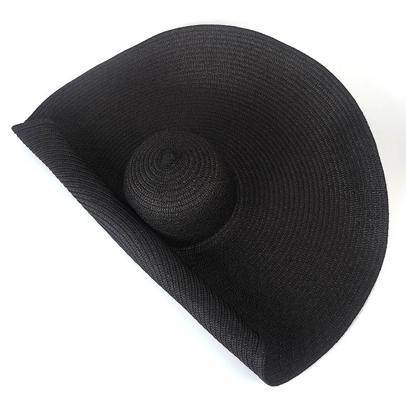 Women’s Oversized Beach Hat – 25CM Wide Brim Straw Sun Hat