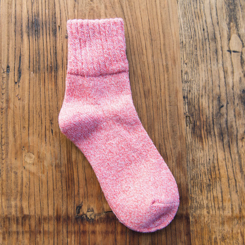 Women’s Winter Thermal Cotton Crew Socks – 5 Pairs Set