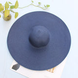 Women’s Oversized Beach Hat – 25CM Wide Brim Straw Sun Hat
