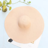 Women’s Oversized Beach Hat – 25CM Wide Brim Straw Sun Hat