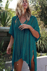 Hollow Knit Beach Cover-Up – Loose Bikini Blouse in 17 Colors