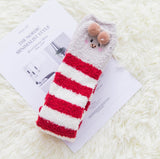 Super Cute Fuzzy Knee-High Socks – Cartoon Winter Style