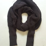 Oversized Knit Sweater Scarf – Soft Wool Blend Winter Wrap