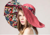 Women’s Dalat Visor Beach Hat – Wide Brim Cotton Sun Hat