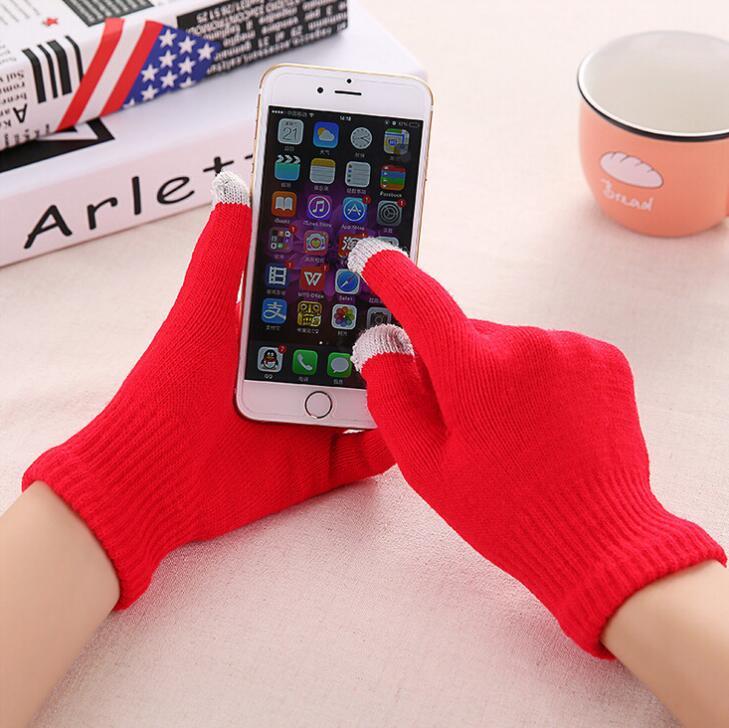 Women’s Knitted Jacquard Gloves – Warm Touch Screen Winter Design