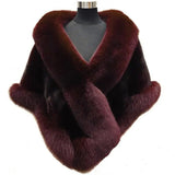 Luxe Faux Fur Cape – Elegant Winter Shawl