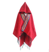 Ethnic Hooded Cloak Shawl – Embroidered Winter Wrap for Travel & Cold Weather