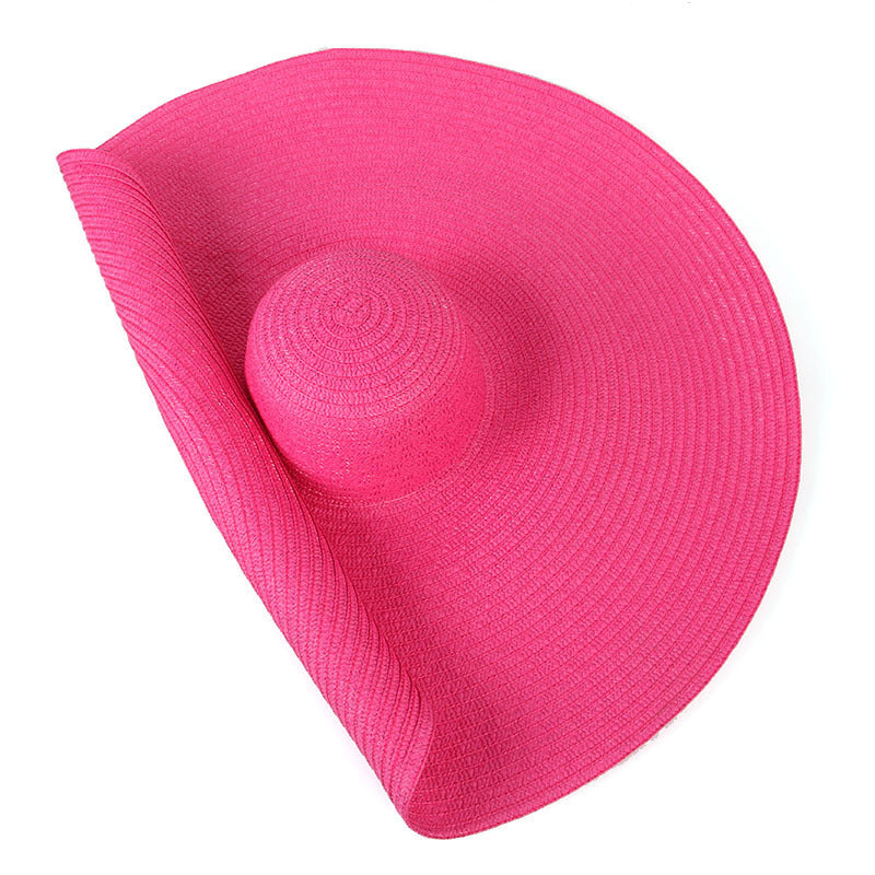 Women’s Oversized Beach Hat – 25CM Wide Brim Straw Sun Hat