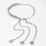 Silver Chain Waist Belt – Layered Street Style Decorative Body Chain for Women