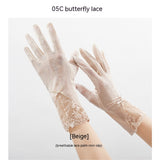 Lightweight Breathable Lace Sun Protection Gloves – Elegant Women’s UV Gloves