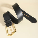 Matte Hollow Punk Chain Waist Belt – Gold Metal Statement Chain for Women