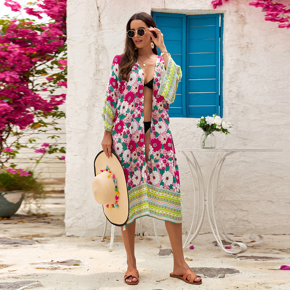 Bohemian Beach Dress for Women – Vacation Cotton Cover-Up