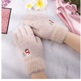 Women’s Fleece Lined Knitted Gloves – Touch Screen Winter Warmth
