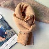 Soft Knit Wool Scarf – Cozy Winter Wrap in 18 Colors