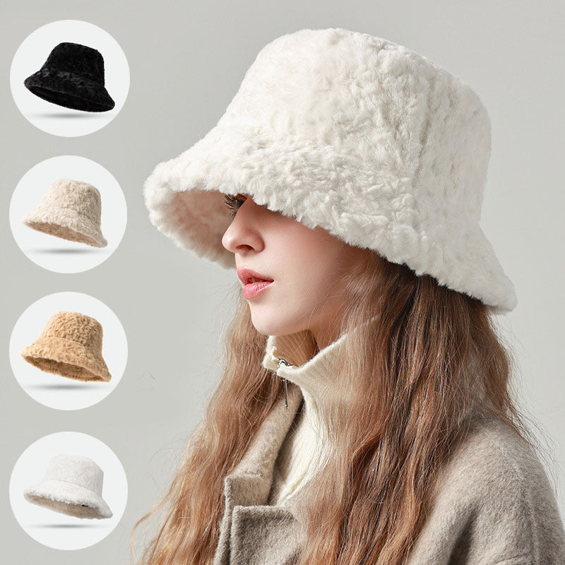 Women’s Lambswool Bucket Hat – Winter Warm Fisherman Style