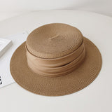 Flat Top Straw Sun Hat – French Handwoven Beach Vacation Hat