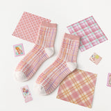 Women’s Sweet Lady Terry Mid-Calf Socks – Cute Jacquard Casual