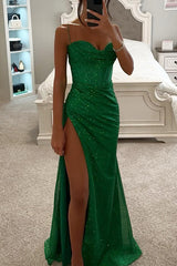 Sexy Split V-Neck Maxi Dress – Sleeveless Suspender Evening Party Dress