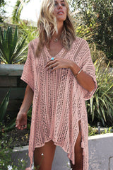 Hollow Knit Beach Cover-Up – Loose Bikini Blouse in 17 Colors