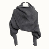 Oversized Knit Sweater Scarf – Soft Wool Blend Winter Wrap