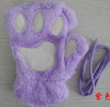 Winter Cute Cat Paw Gloves – Half Cover Short Finger Mittens