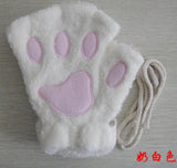 Winter Cute Cat Paw Gloves – Half Cover Short Finger Mittens
