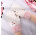 Women’s Fleece Lined Knitted Gloves – Touch Screen Winter Warmth