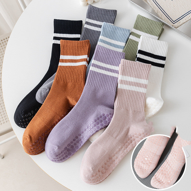Indoor Anti-Skid Cotton Crew Socks – Wear Resistant Comfort
