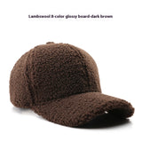 Unisex Lamb Wool Baseball Cap – Warm & Stylish Curved Brim Hat