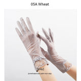 Lightweight Breathable Lace Sun Protection Gloves – Elegant Women’s UV Gloves