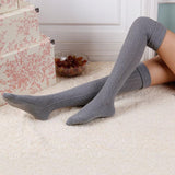 Japanese Long Knee-High Cotton Socks – Thick Stacked Style