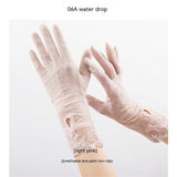 Lightweight Breathable Lace Sun Protection Gloves – Elegant Women’s UV Gloves