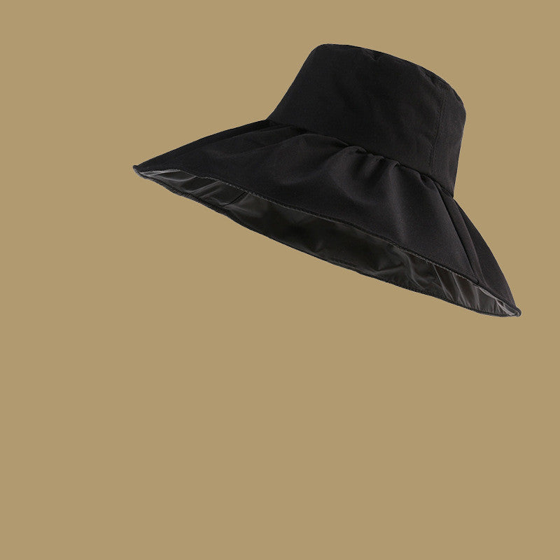 Women’s Wide Brim Cotton Sun Hat – Anti-UV Korean Fisherman Style