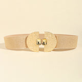 Glitter Pearl Elastic Waist Belt – Decorative Stretch Belt for Dresses & Coats