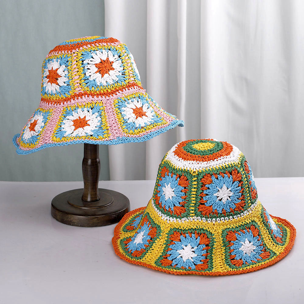 Bohemian Crochet Sun Hat – Wide Brim Papyrus Fisherman Style