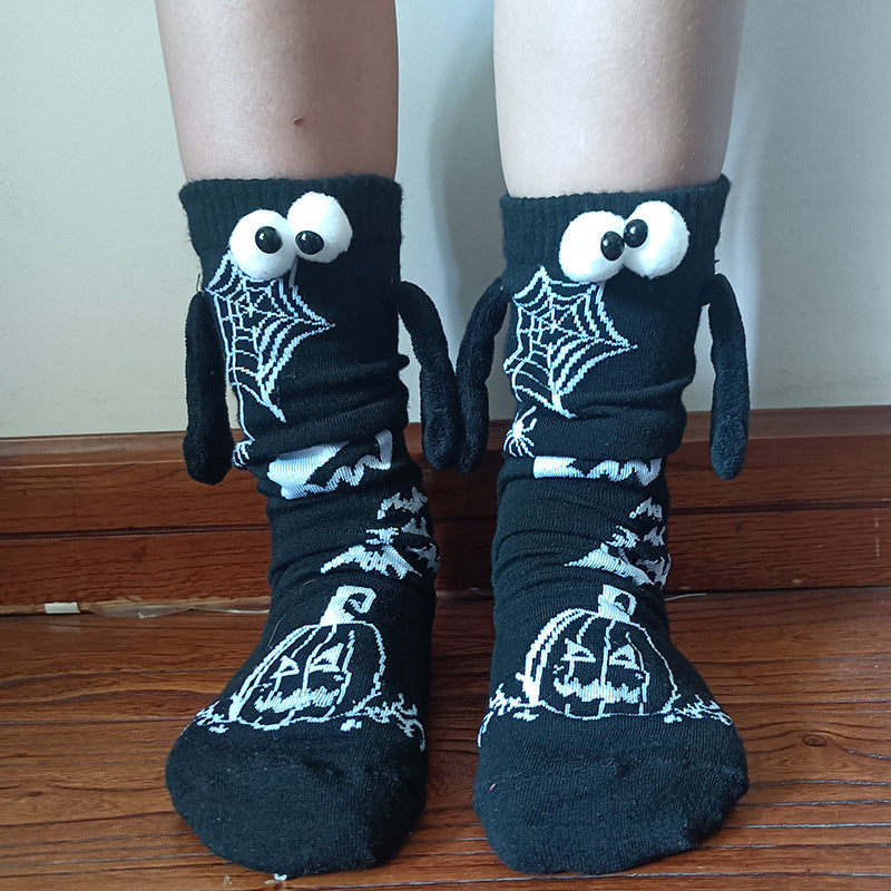 Halloween & Christmas Magnetic Hand Socks – Fun Couple Stockings
