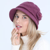 Knitted Rabbit Wool Hat – Women’s Autumn & Winter Wide Brim Pot Hat