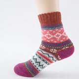 Women’s Ethnic Wool Crew Socks – Warm Winter Style