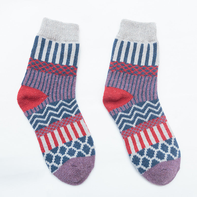 Thick Wool Winter Socks – Warm Middle Tube Unisex Design