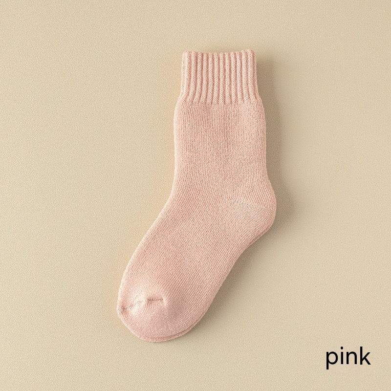 Children’s Winter Fleece Socks – Thick Warm Wool Style