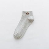 Women’s Simple Bear Ankle Socks – Casual Fashion Style